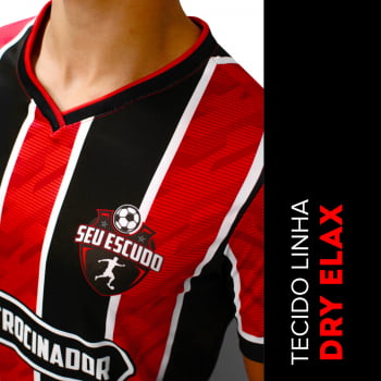 UNIFORME FUTEBOL PERSONALIZADO LINHA DRY ELAX  / CAMISA + CALÇÃO